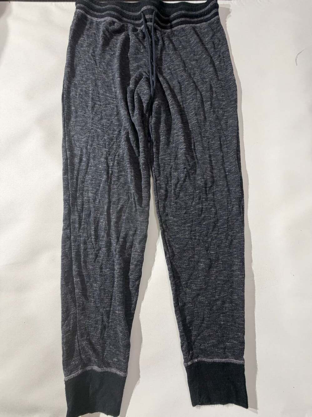 Felina Soft Knit Cuffed Jogger Sweatpants Dark Gray Womens Size Large